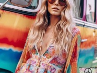 hippie fashion spread love and peace